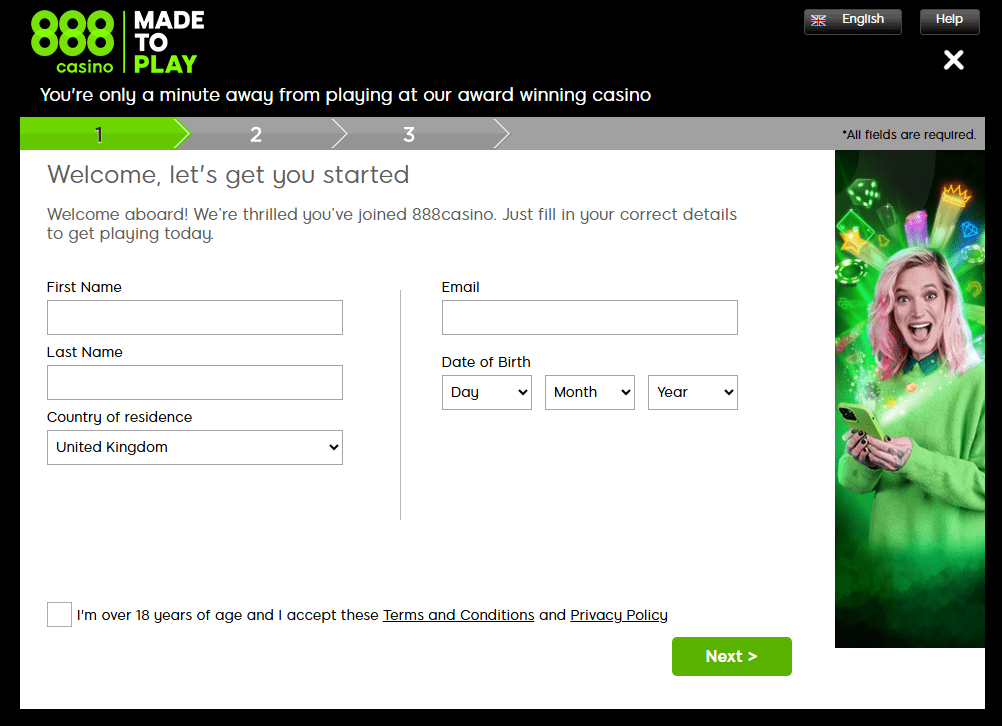 888 casino registration