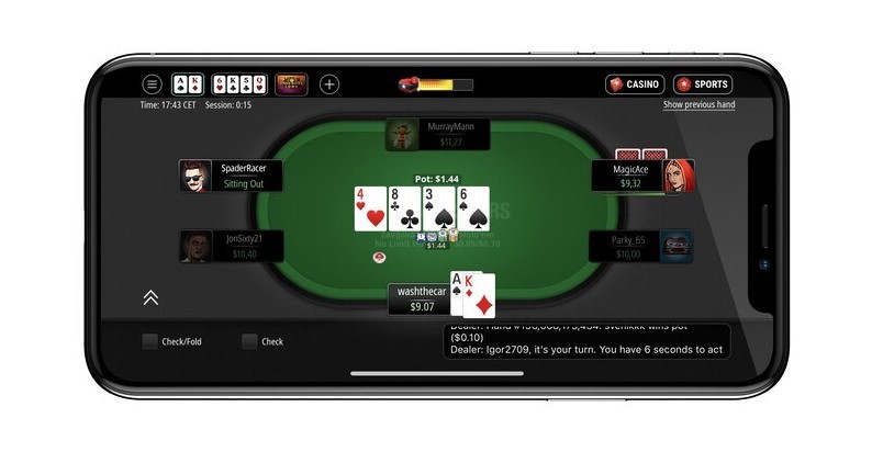 pokerstars mobile app