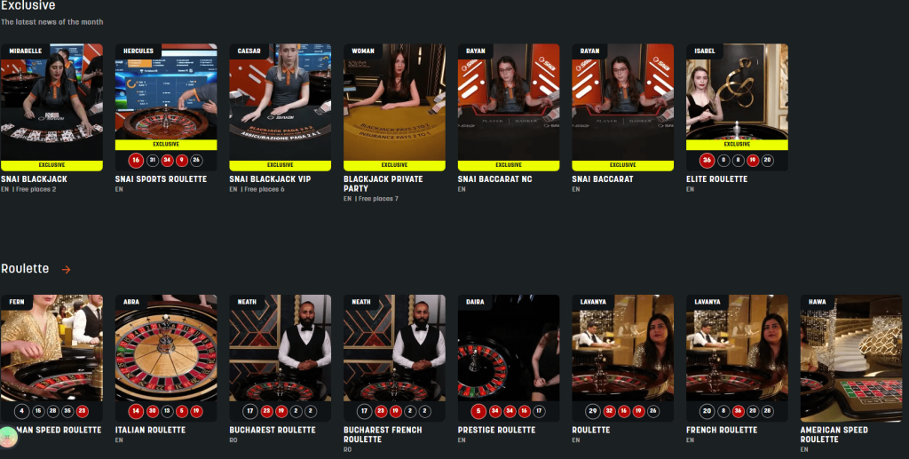 Snai Casino live