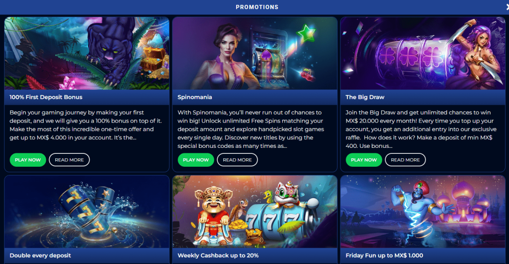 Winspark Casino bonuses