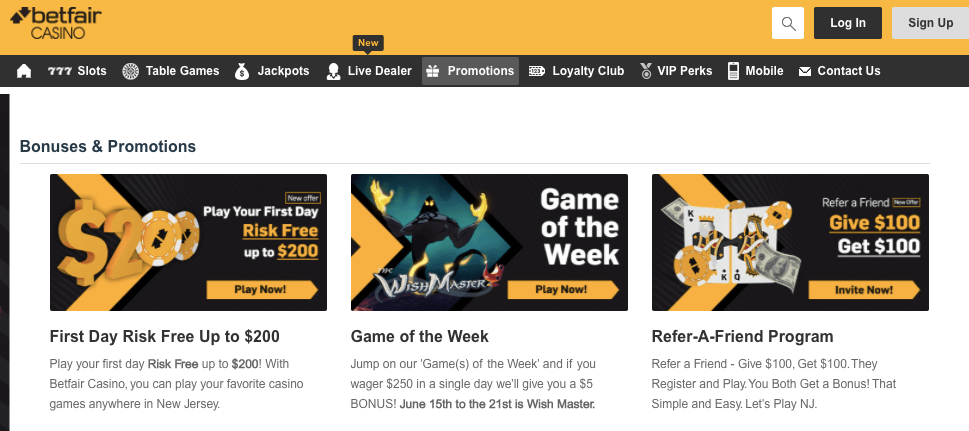 betfair casino bonuses