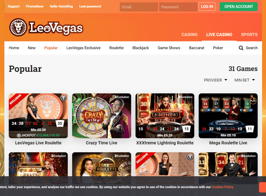 LeoVegas Casino app