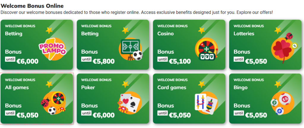 sisal casino bonus