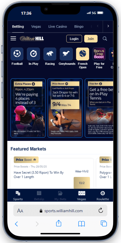 william hill mobile app